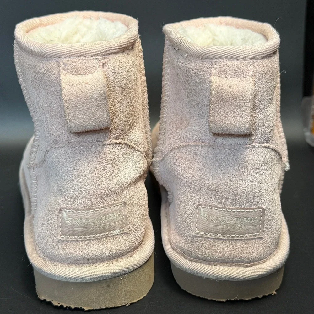 Koolaburra by UGG: Victoria Mini Pink Suede Faux Fur Boots, 1114851 Womens 8
